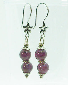 Gemstone Ruby earrings